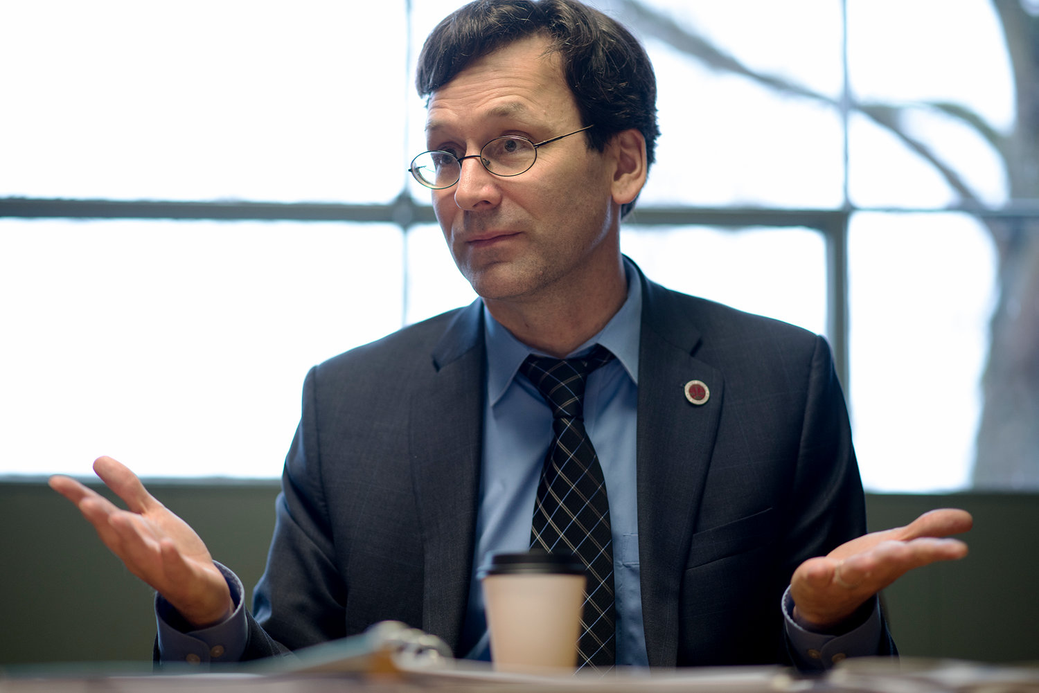 Washington State Attorney General Bob Ferguson at The Chronicle offices in January 2016.