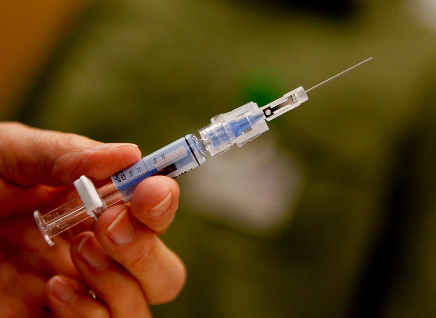 Photo of flu vaccine.
