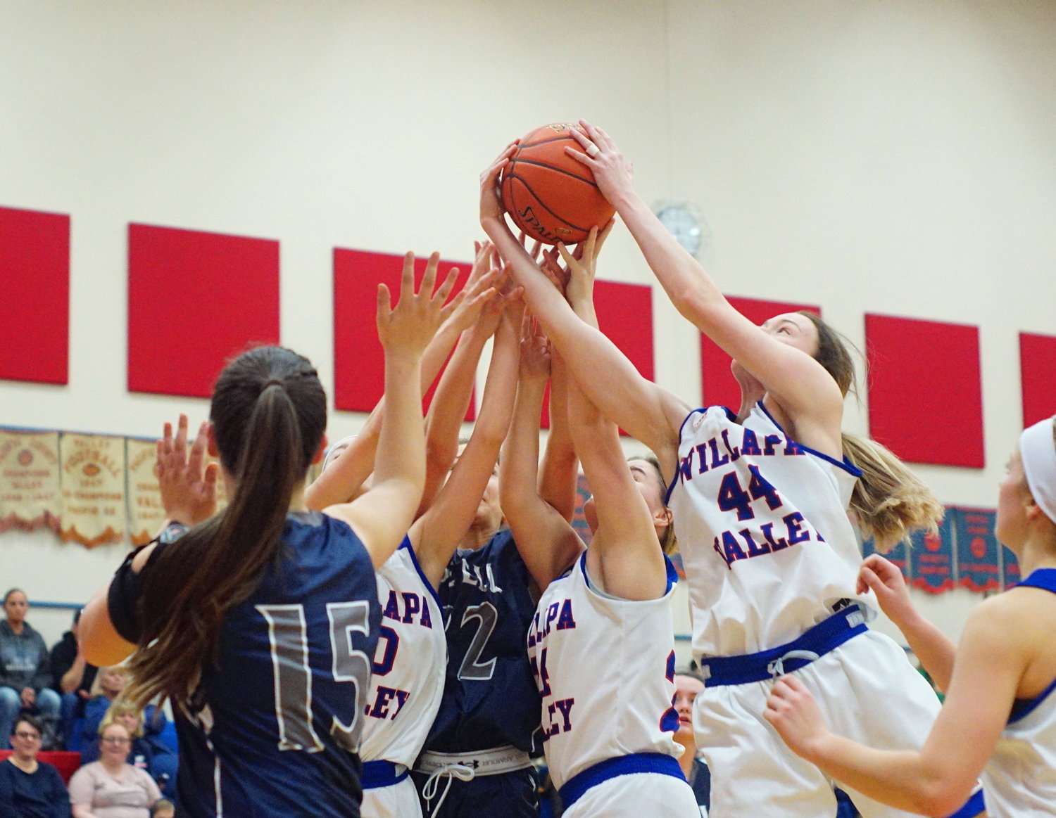 Images from a Pacific 2B League girls basketball game between Willapa Valley and Pe Ell played Thursday night in Menlo.
