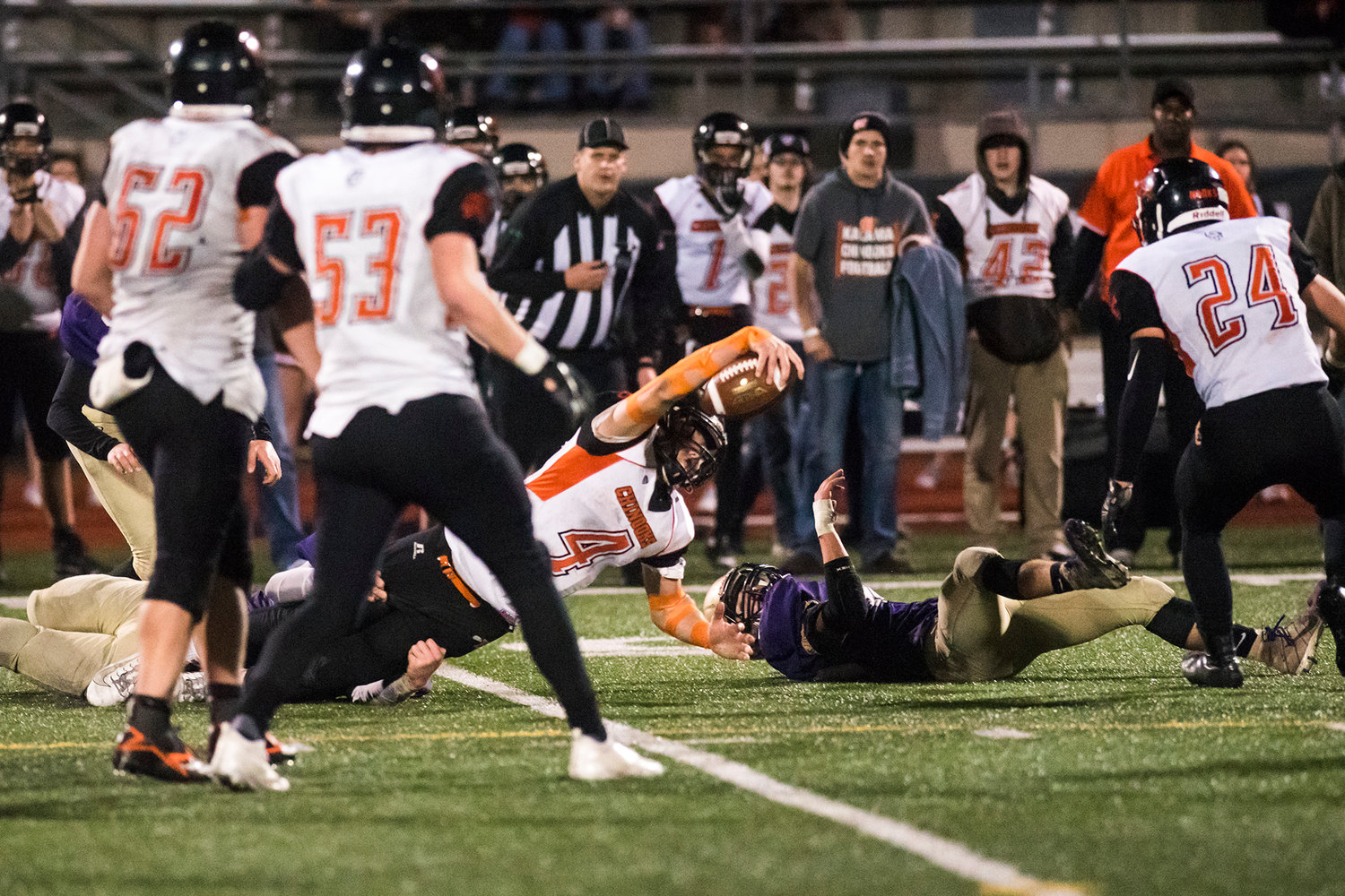 Images from the State 2B Championship football game between Onalaska and Kalama at Harry Lang Stadium in Lakewood on Saturday, Dec. 7, 2019.