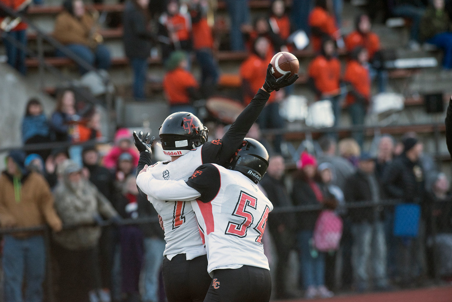 Images from a State 2B football tournament semifinal game between Napavine and Kalama at Tiger Stadium in Centralia on Saturday, Nov. 30, 2019.