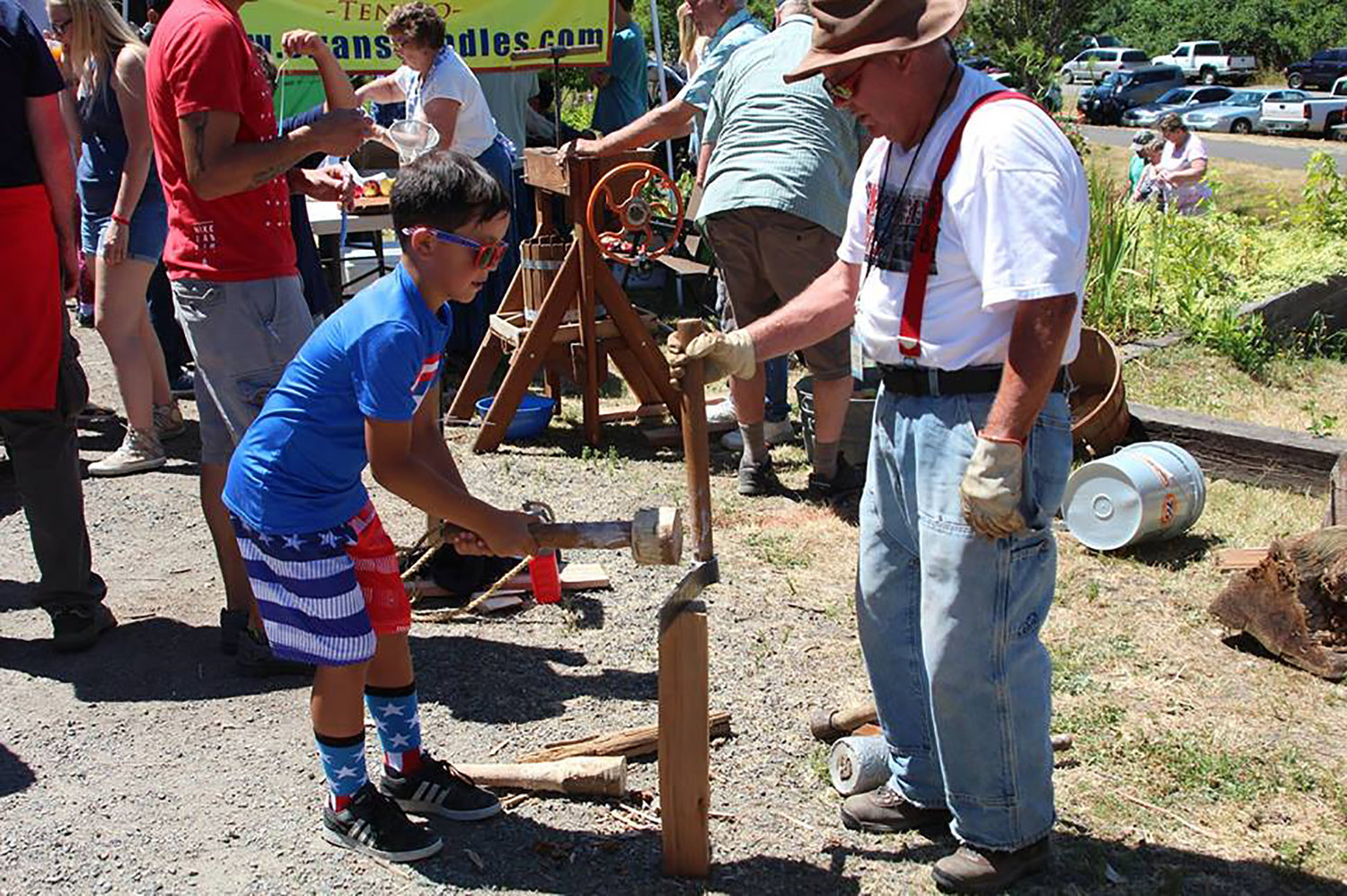 The Pioneer Village at Tenino's Oregon Trail Days gives attendees the chance to experience historical activities.