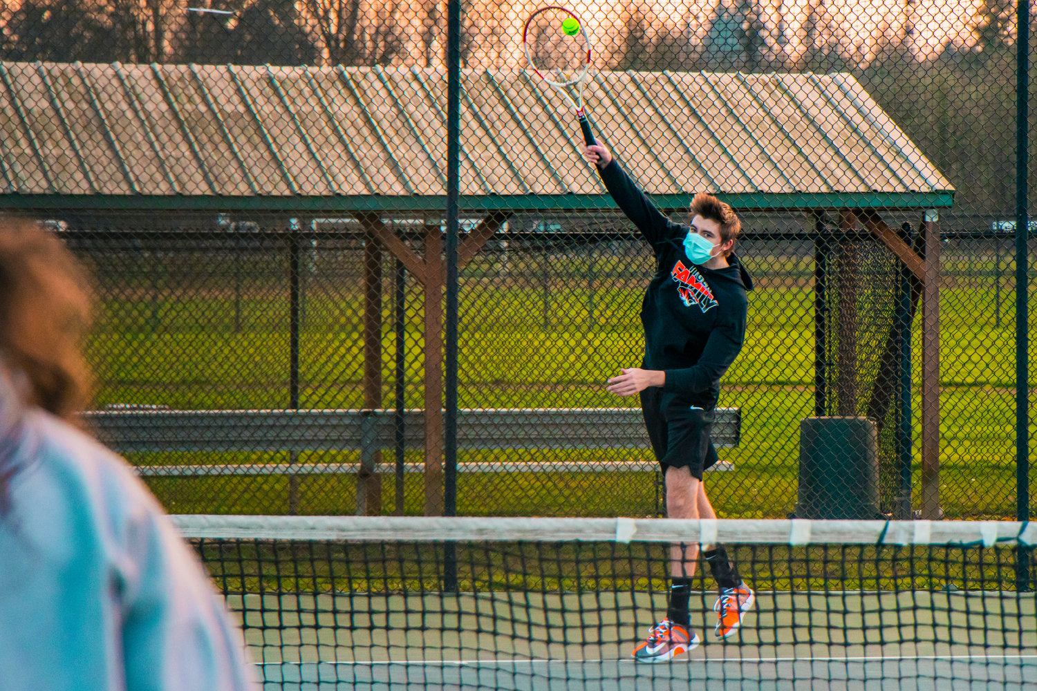 Images from Centralia boys tennis match against Aberdeen on Wednesday in Centralia.