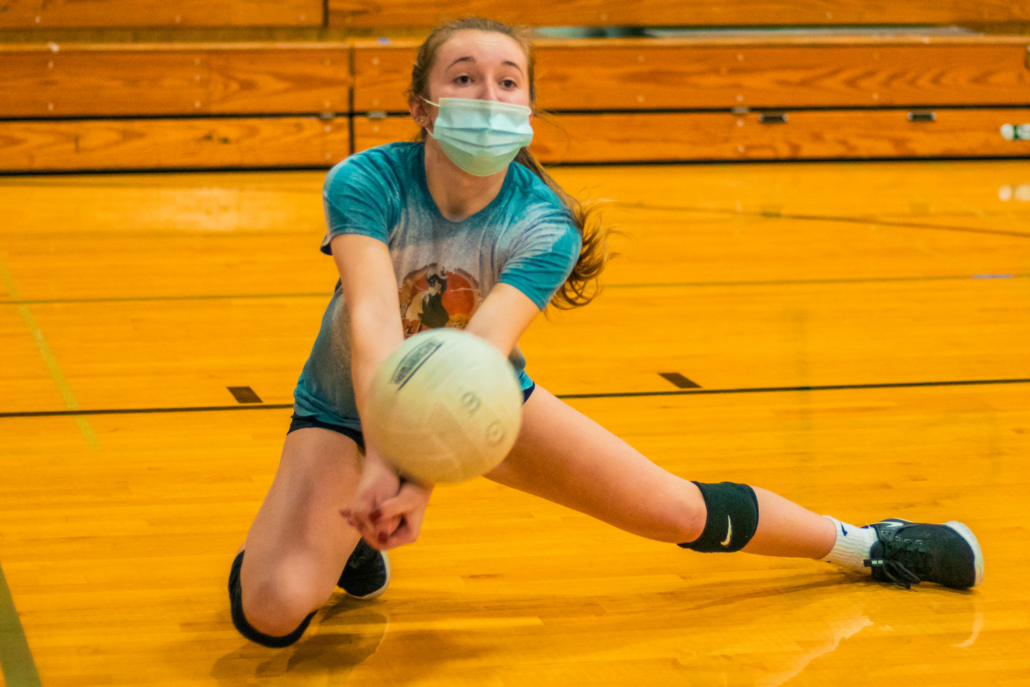 W.F. West's Raina Romine makes a dig Wednesday afternoon in Chehalis.