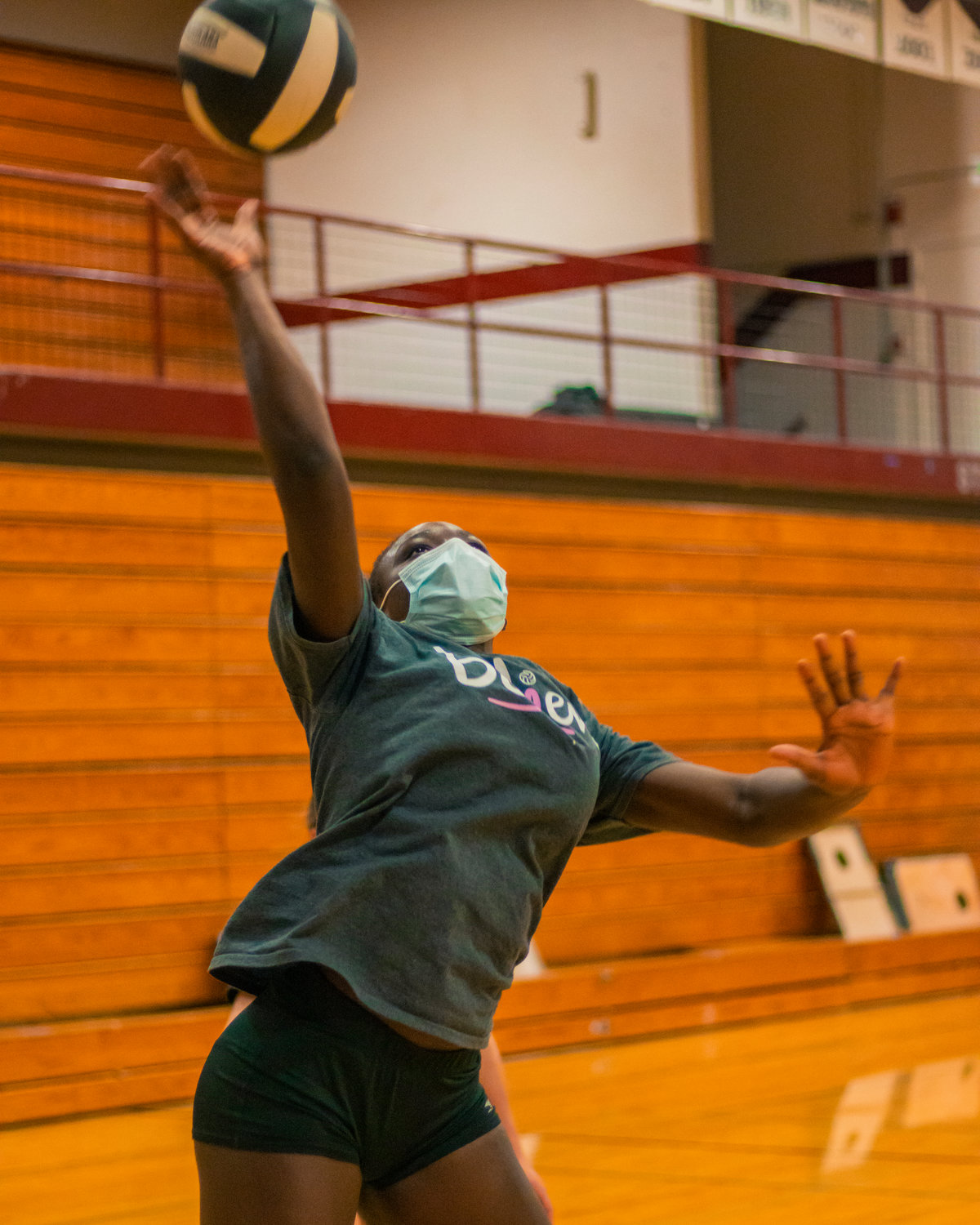 W.F. West's Mariama Ceesay hits the ball during practice Wednesday afternoon in Chehalis.