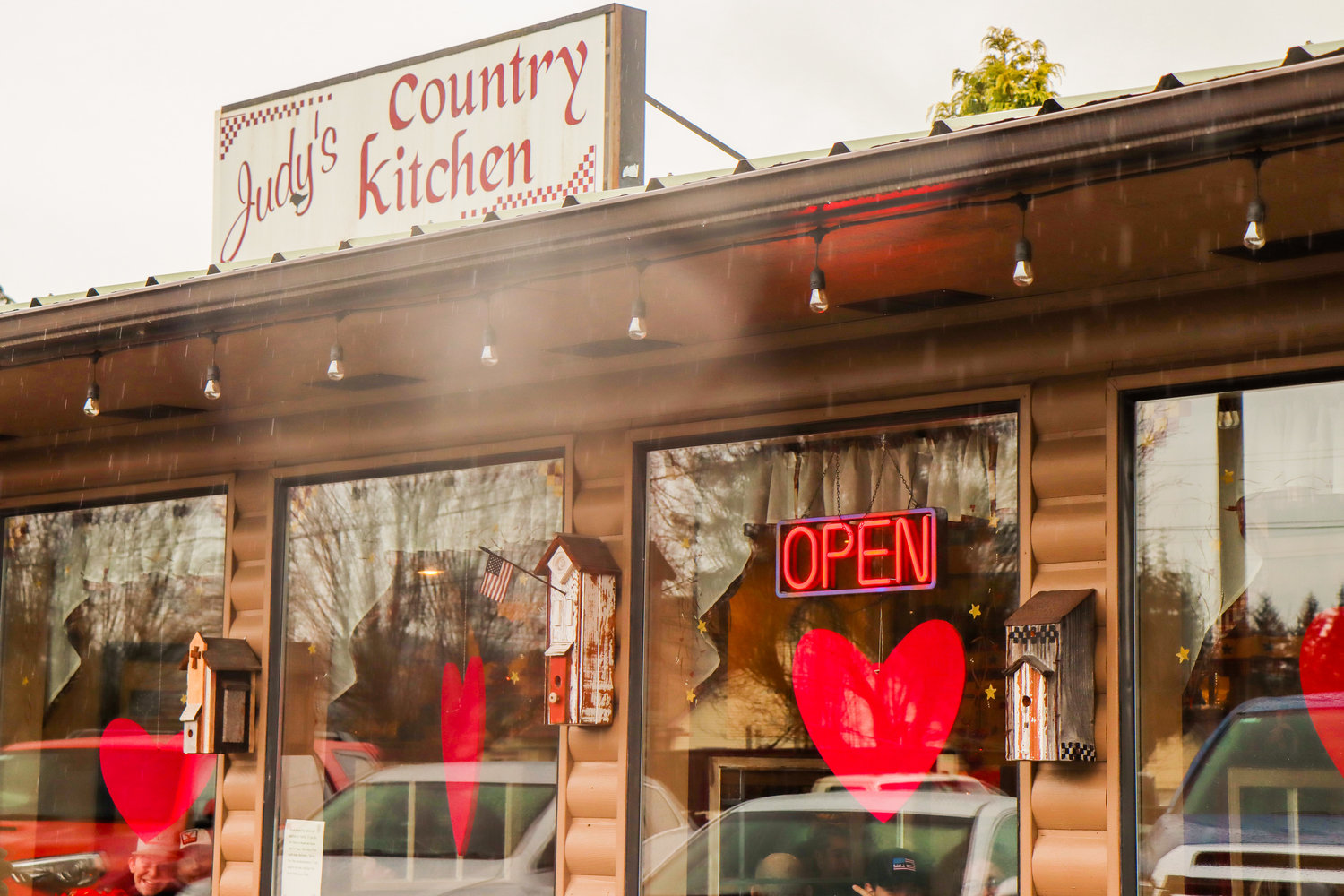Judy's Country Kitchen is seen open for indoor dining on Monday in Centralia as Lewis County enters Phase 2 of Gov. Jay Inslee's phased reopening plan.