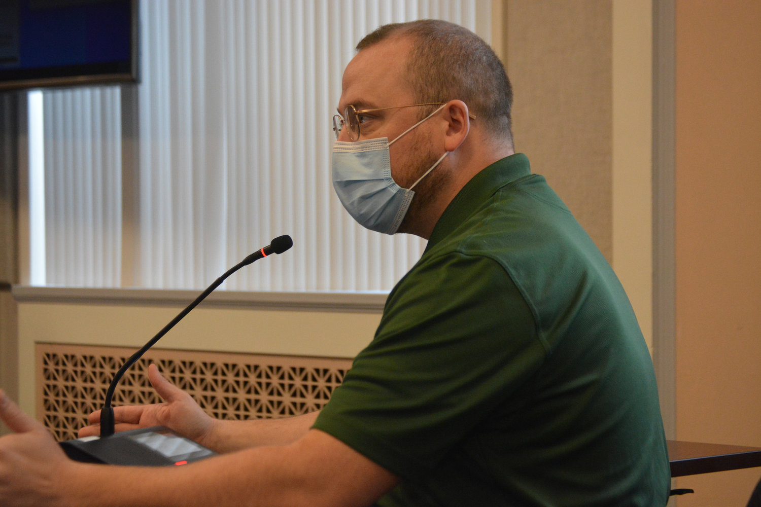 FILE PHOTO — Public Health Director J.P. Anderson announces new policies in how the county will publicly report COVID-19 cases.