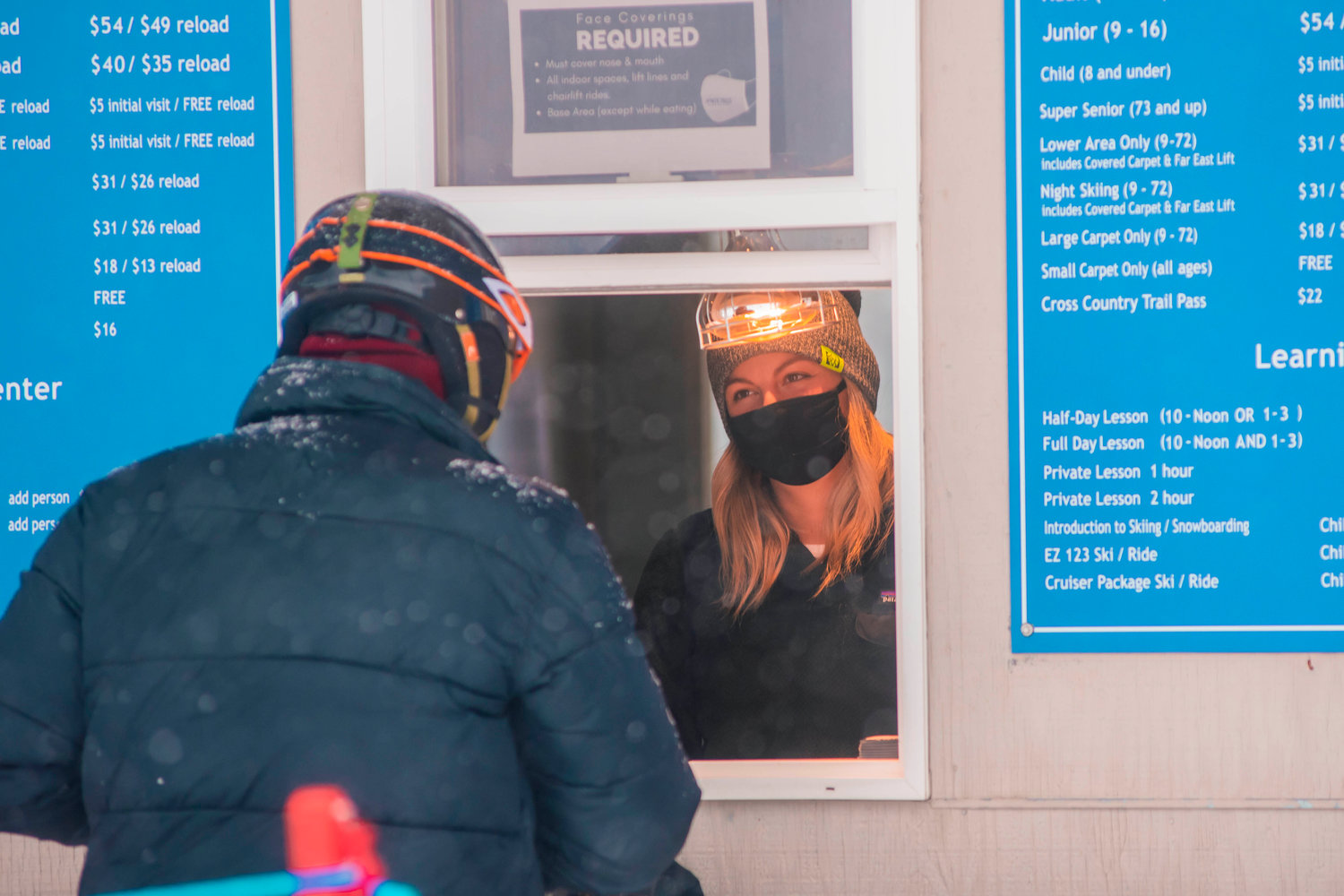 Face coverings are required at the White Pass Ski Resort.