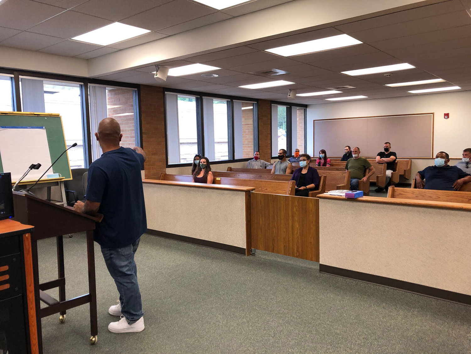 A Drug Court review hearing in Lewis County Superior Court.