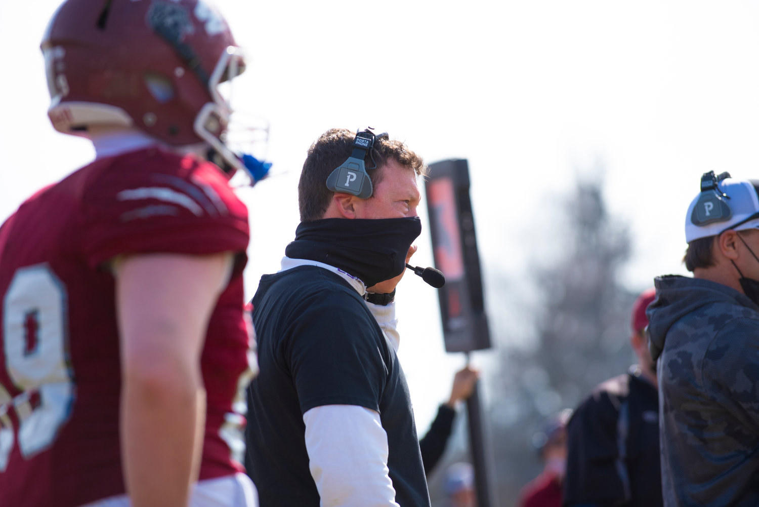 W.F. West coach Dan Hill watches his team take on Tumwater at home Saturday.