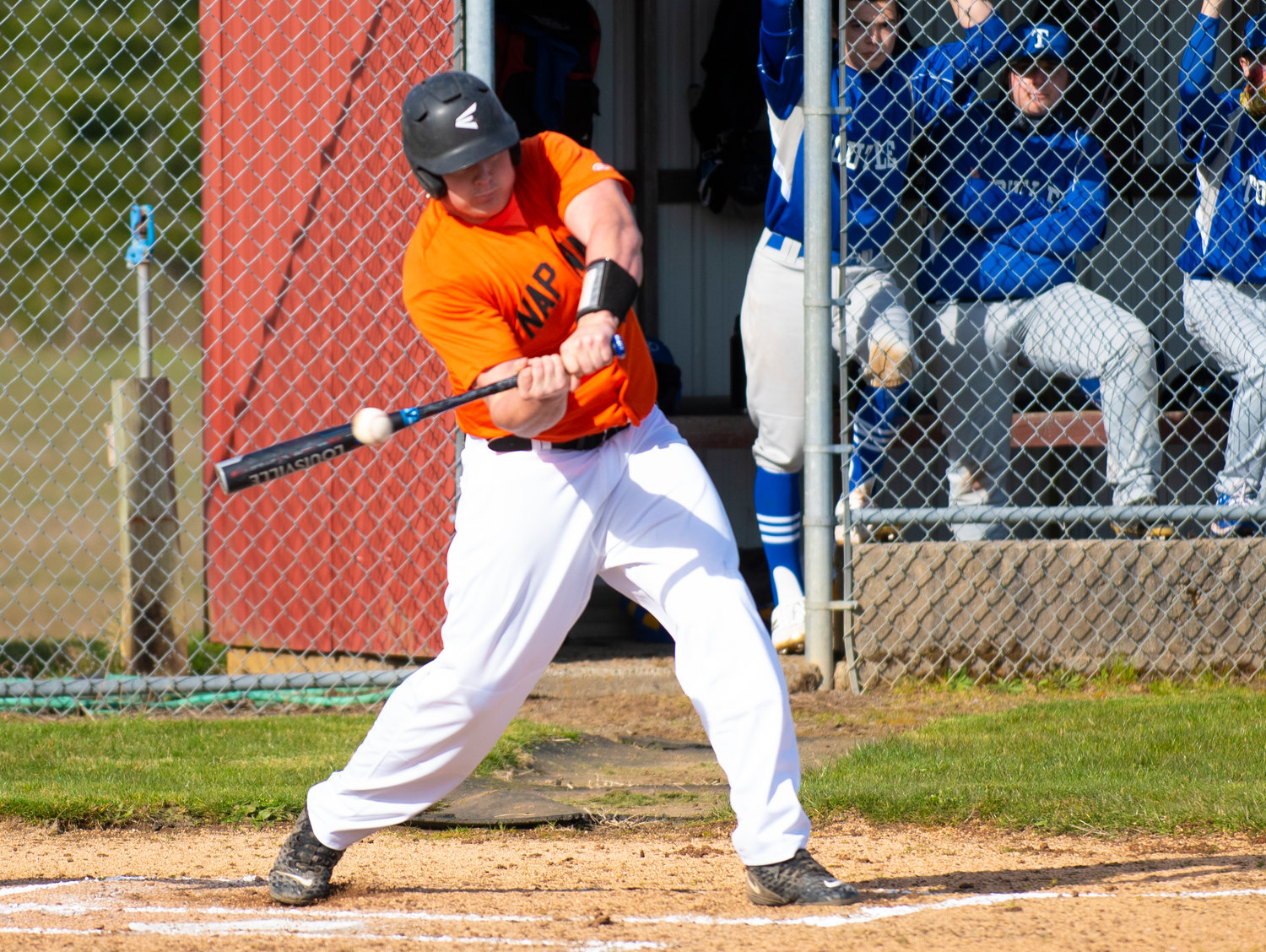 Napavine junior first baseman Keith Olson fouls a pitch off against Toutle Lake's Zach Swanson on Tuesday.