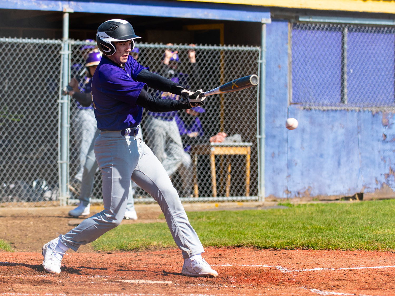 Onalaska's Danny Dalsted connects on a Toledo pitch at home on Friday.
