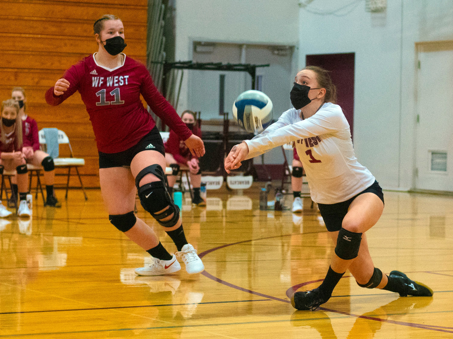 W.F. West sophomore setter Savannah Hawkins (11) was named to the all-league second team, and senior libero Alisha Anderson (1) was named to the all-league first team.