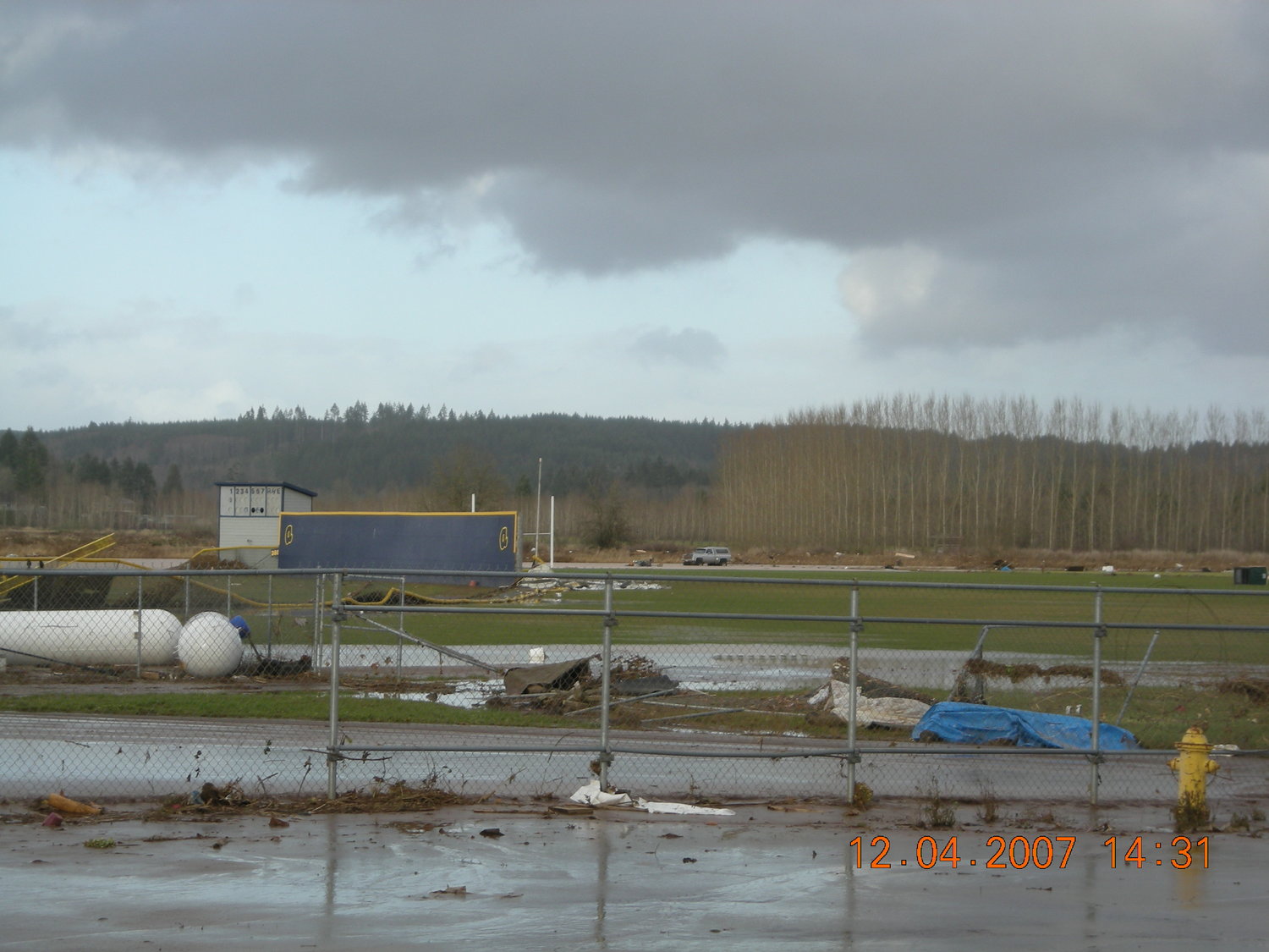 Damage in Adna from the 2007 Chehalis River flood.