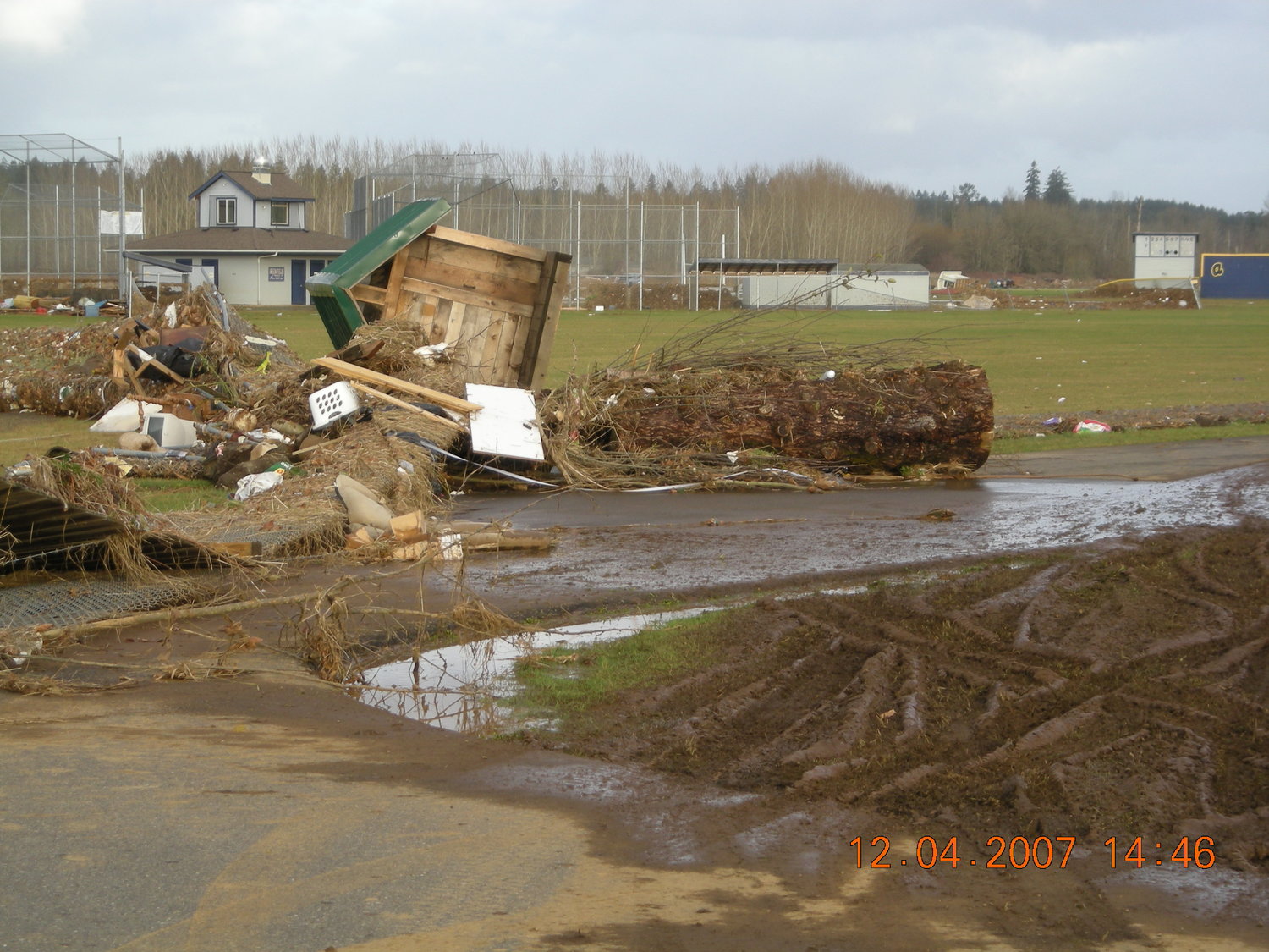 Damage in Adna from the 2007 Chehalis River flood.