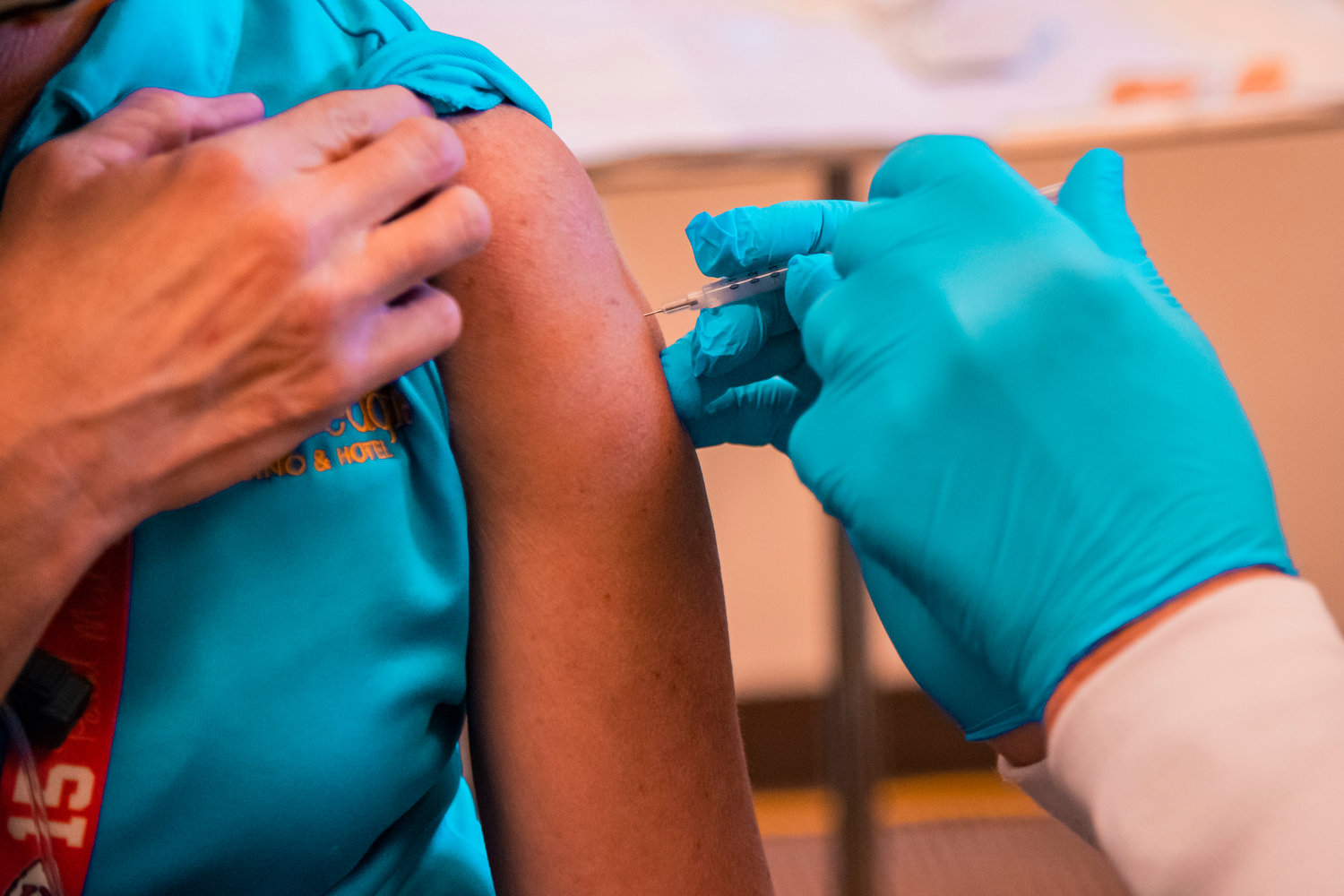 FILE PHOTO — Moderna vaccines are distributed at the Chehalis Tribal Clinic in Oakville.