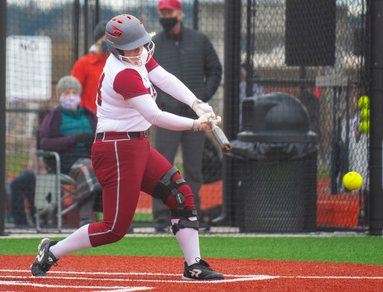 W.F. West sophomore Savannah Hawkins connects on an Aberdeen pitch on Wednesday.