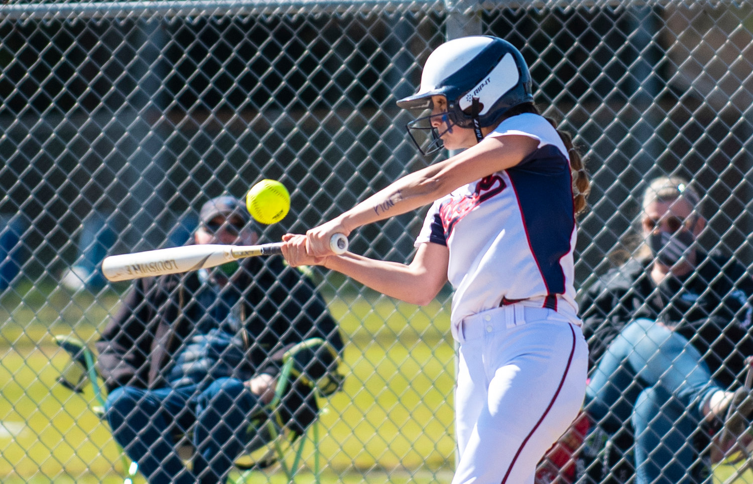 PWV's Dani Shannon squares a pitch up on Tuesday.