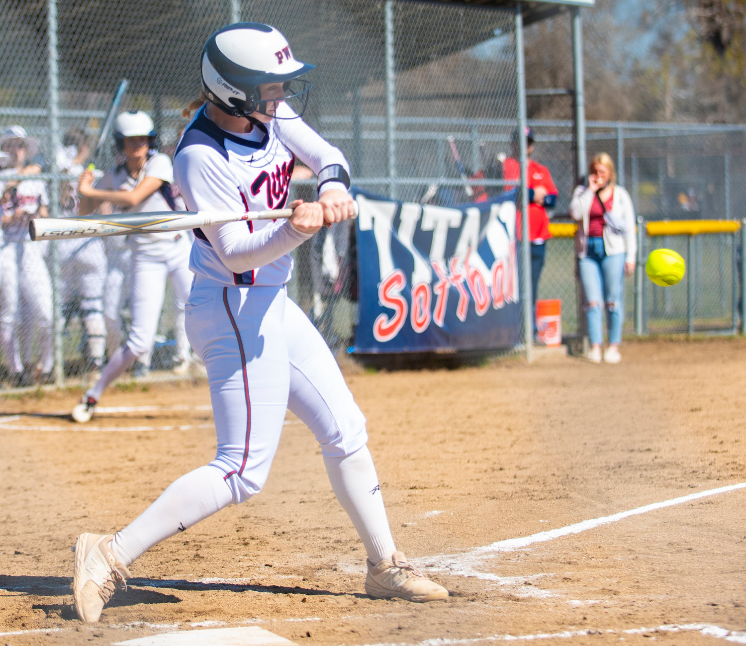 PWV's Olivia Matlock prepares to swing at a Ocosta pitch on Monday.