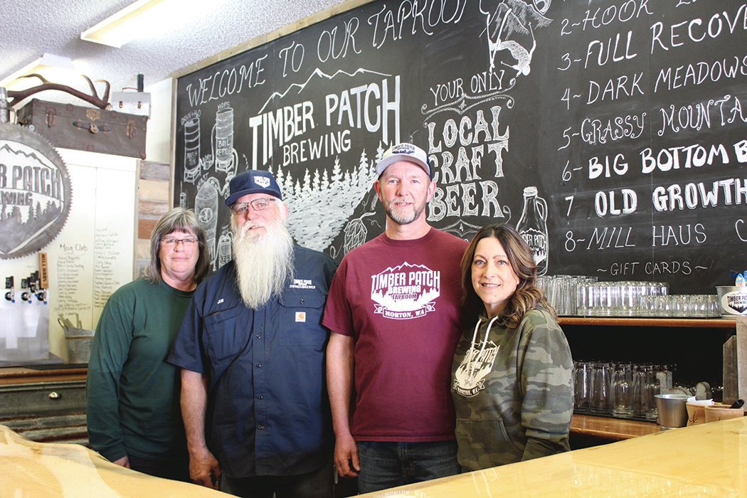 Owners of Timber Patch Brewery & Taproom (left to right) Laurie Judd, Jim Judd, Rich French and Brenda French opened their business one year ago in March.