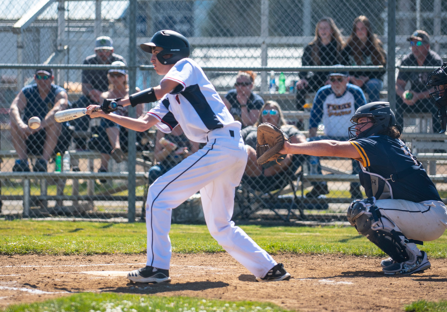 PWV sophomore Riley Pearson lays down a bunt against Forks on Friday.