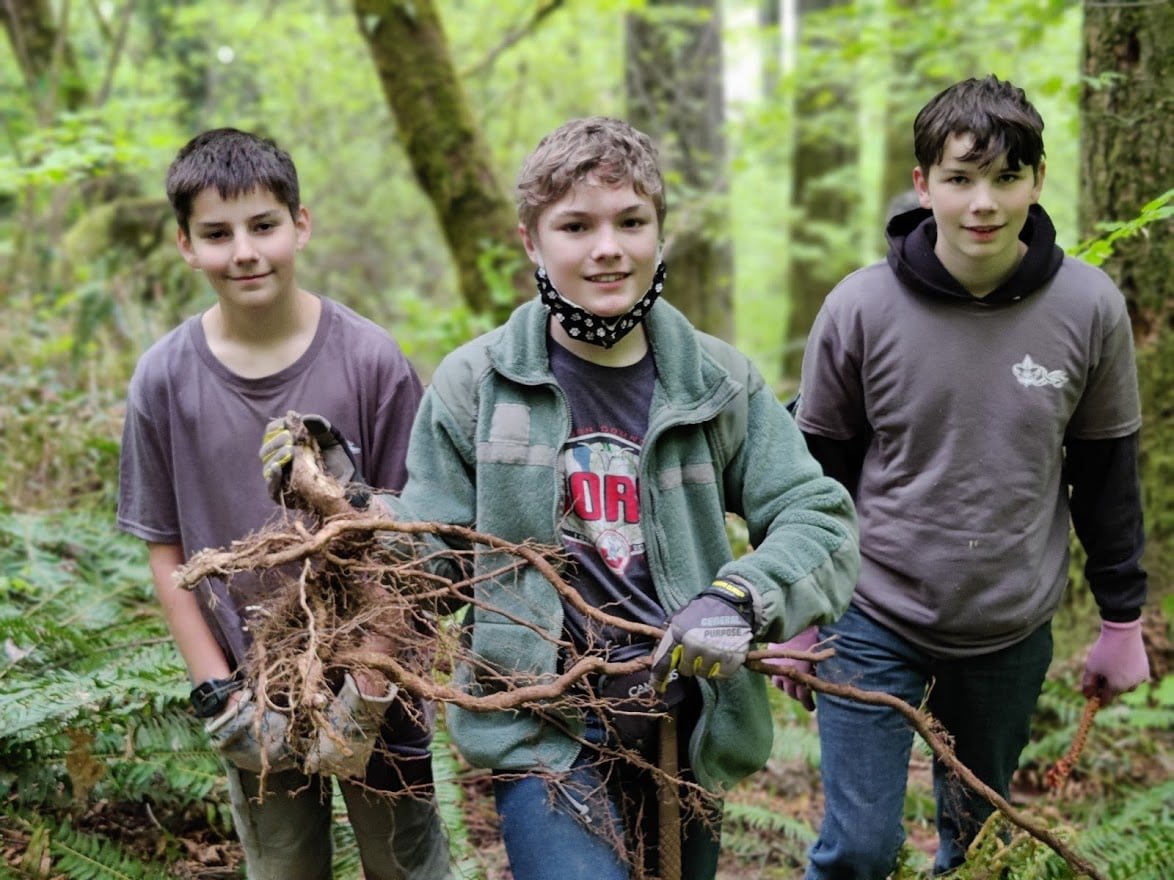 The Seminary Hill Natural Area in Centralia recently received some help from the hands of Boy Scout Troop 373.