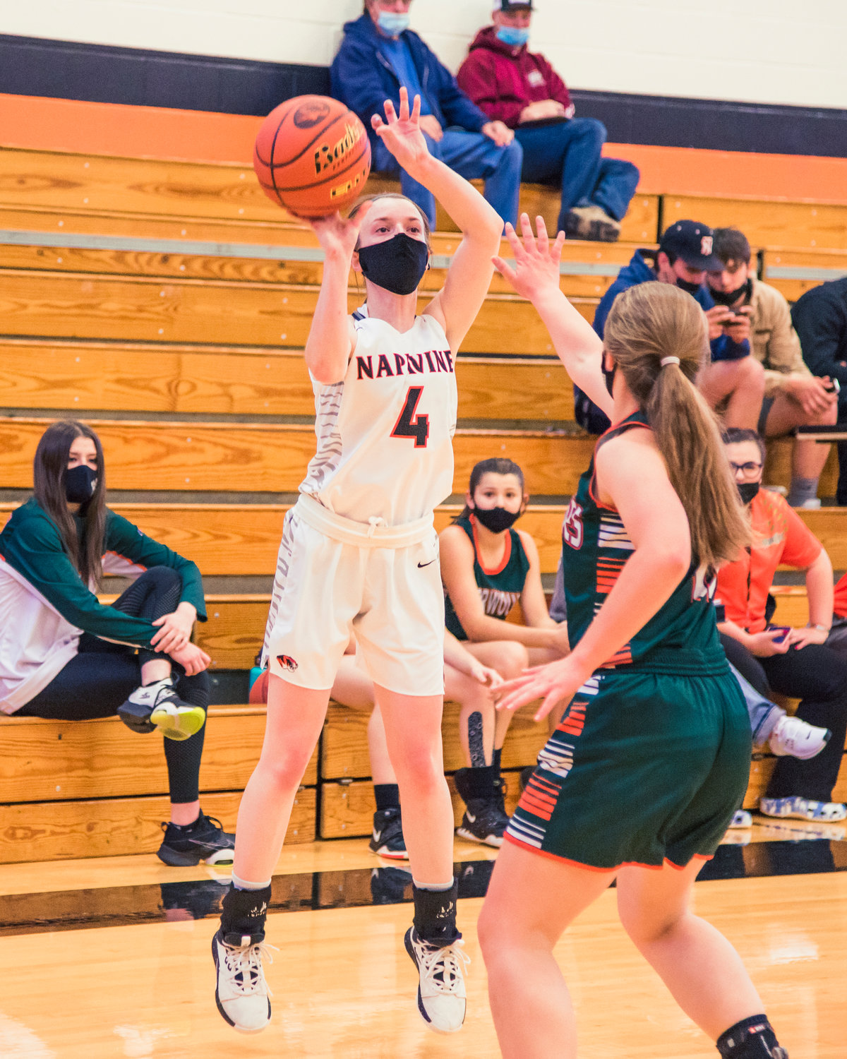 Napavine senior Vannie Fagerness shoots a 3-pointer against MWP on Tuesday.