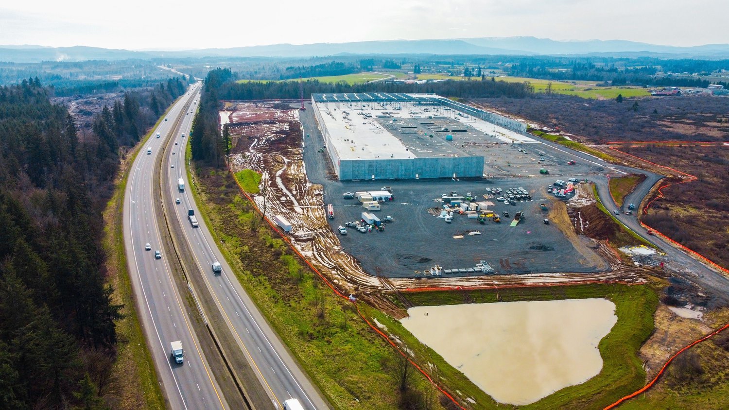 Winlock has been identified as a major growth opportunity in the county, with its industrial park slated to host a Lowe’s distribution facility, seen under construction here in March.