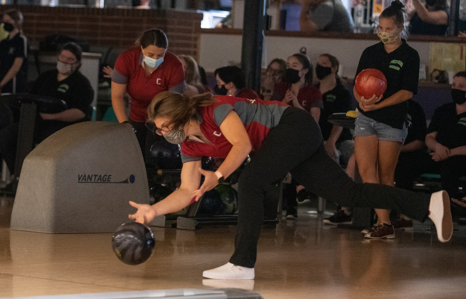 W.F. West senior Brianna Powe, a first-team all-league pick in 2020, bowls during a match against Tumwater on June 1, 2021.