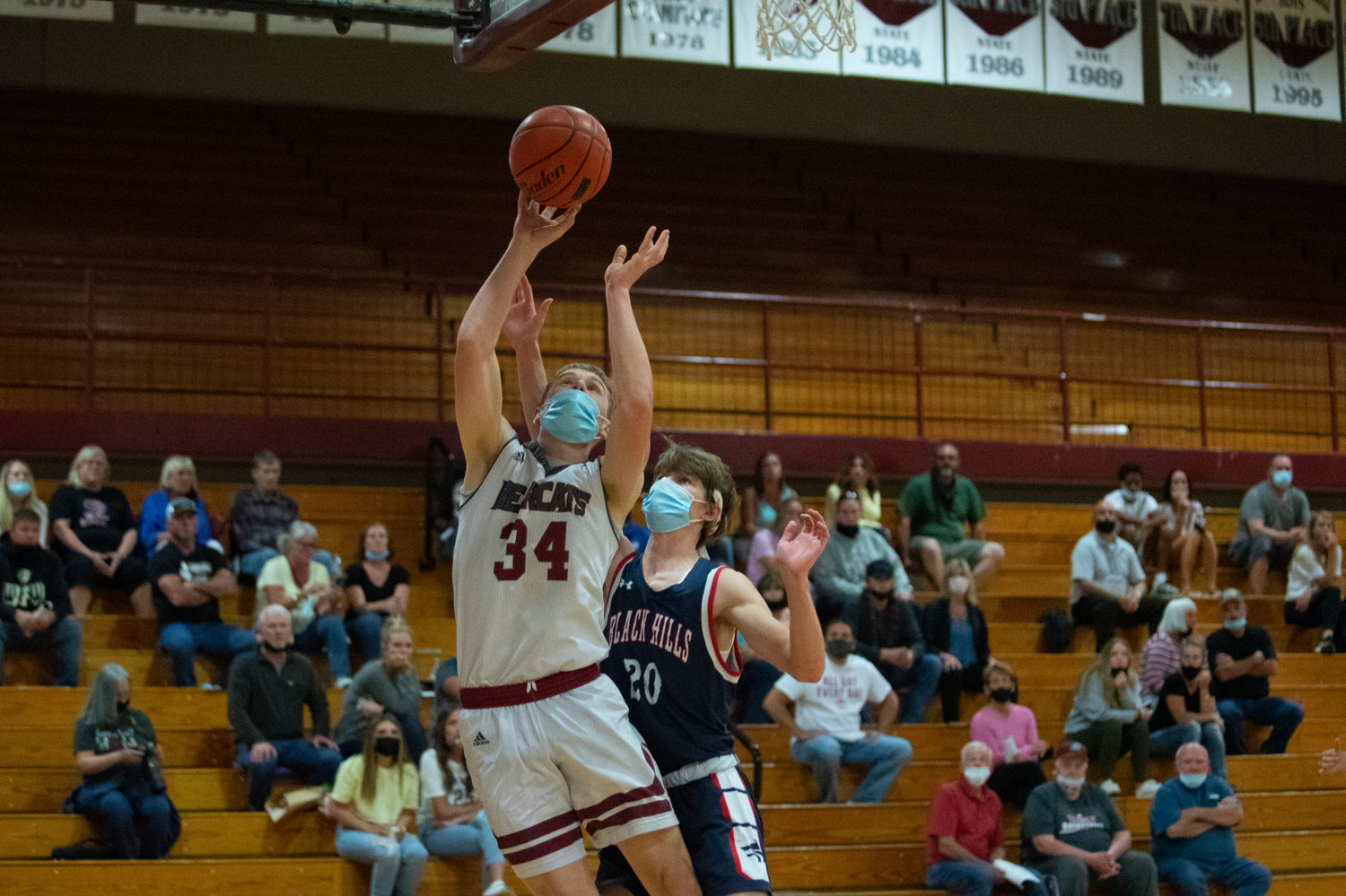 W.F. West senior Whalen Deskins goes up for two points in the first quarter against Black Hills on Friday.