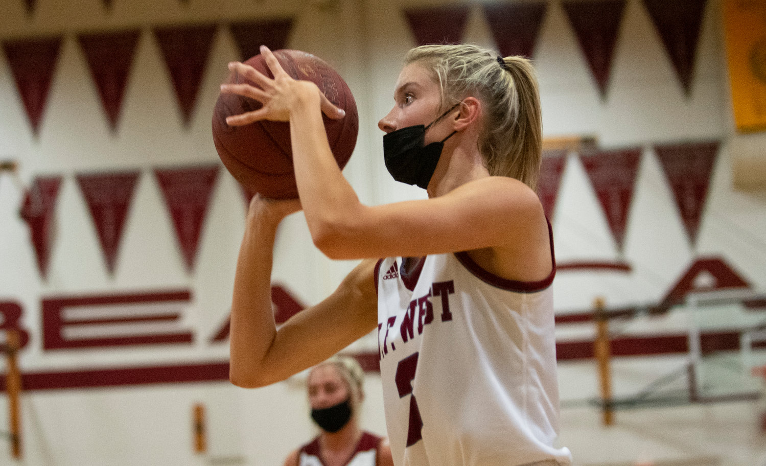 W.F. West's Lexi Roberts lines up a wide-open 3-pointer against Black Hills on Tuesday.