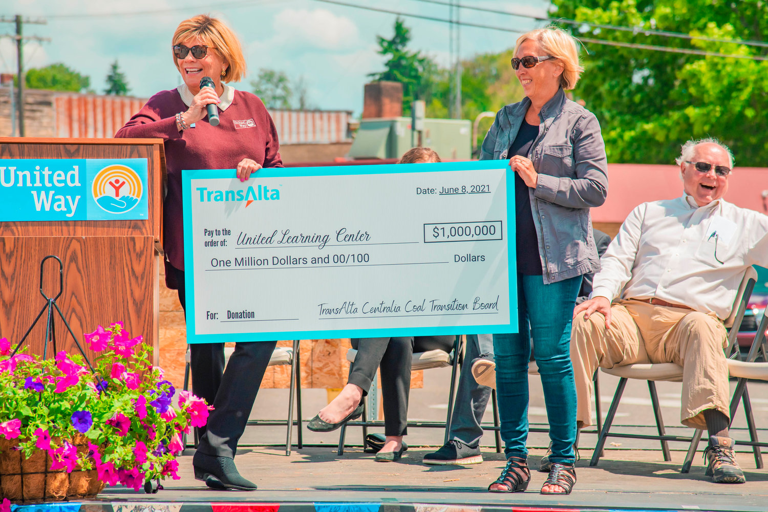 A $1 million grant for the project from the TransAlta Centralia Coal Transition Board was also presented for the first time at the ceremony.