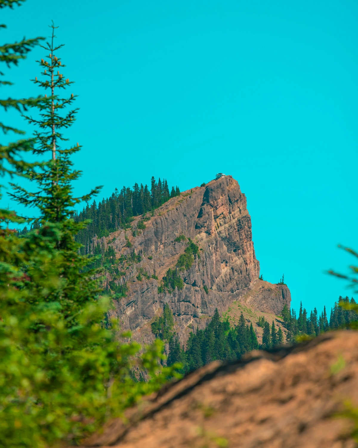 High Rock Lookout is seen from the trailhead Tuesday in the Gifford Pinchot National Forest.