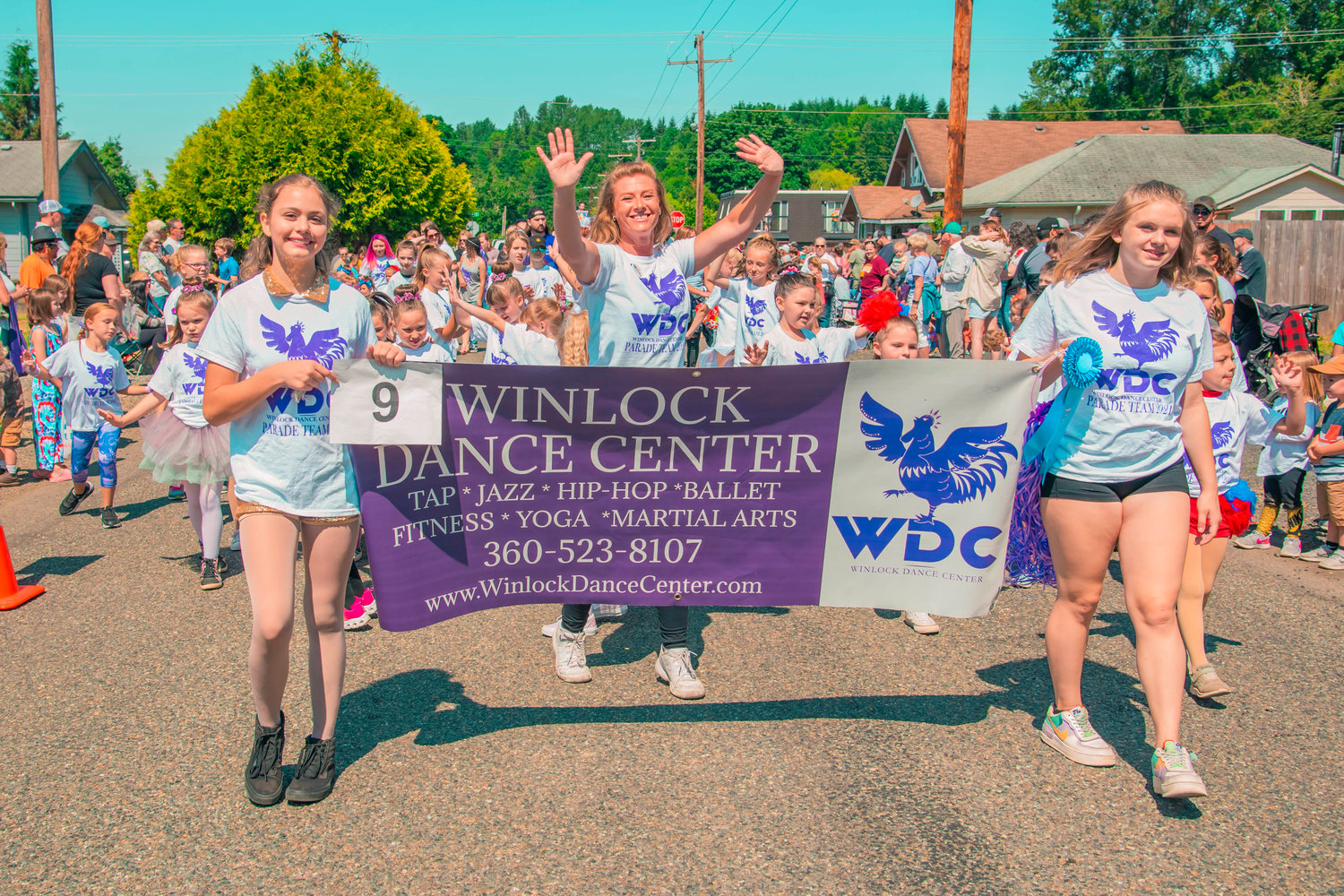 The Winlock Dance Center made an appearance in Toledo during the Cheese Days parade Saturday.