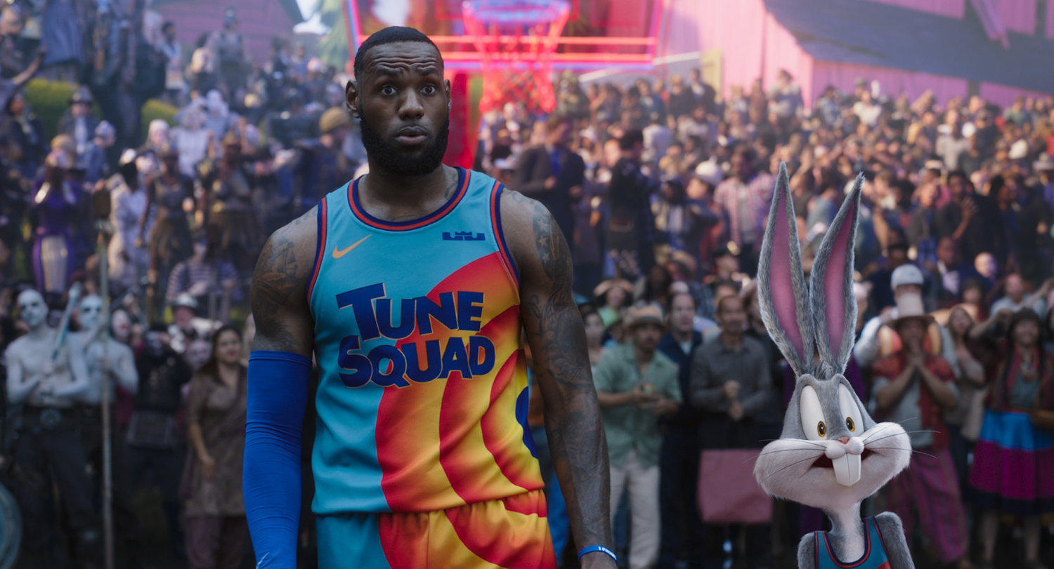 LeBron James with Bugs Bunny in "Space Jam: A New Legacy."
