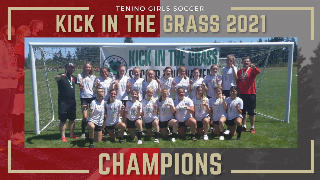 Tenino girls soccer captured the 2021 Kick in the Grass Tournament this past weekend, finishing with three wins and one loss.