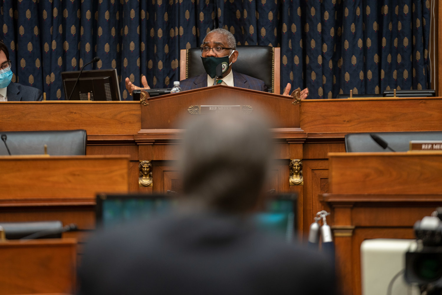 U.S. House Committee on Foreign Affairs Chairman Gregory W. Meeks, D.N.Y., is shown at a hearing in March 2021 in Washington, D.C. Meeks  and ranking member Michael McCaul have been unable to craft a bipartisan China bill.  (Ken Cedeno/Pool/Getty Images/TNS)
