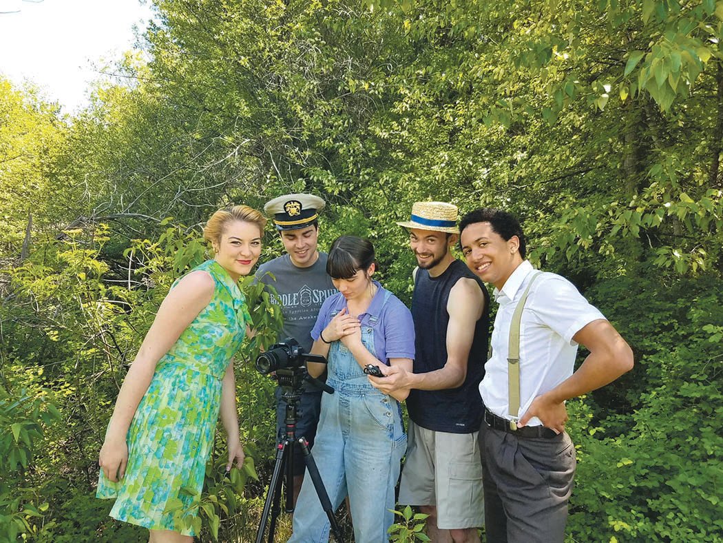 From left to right,  Scarlet Nixon Klein, Henry Wegener, director Isabel Nixon Klein, cinematographer Josh Gerlach and Cameron Lawson are pictured.