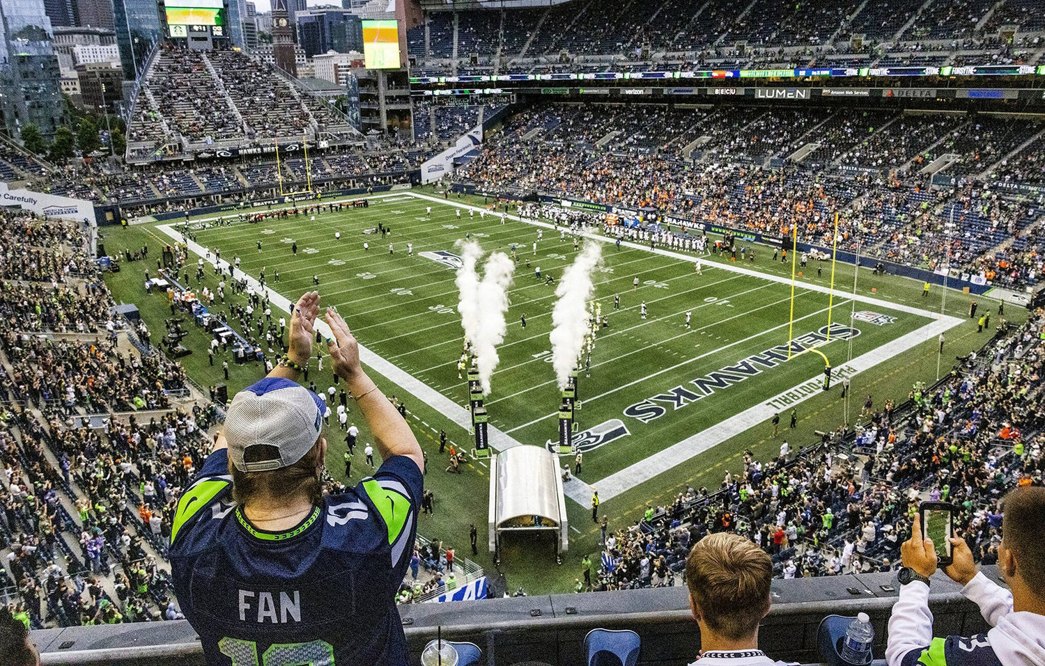 Seahawks fans returned to Lumen Field for the first time in two seasons when the Denver Broncos played the Seattle Seahawks in a preseason game, Aug. 21, 2021.