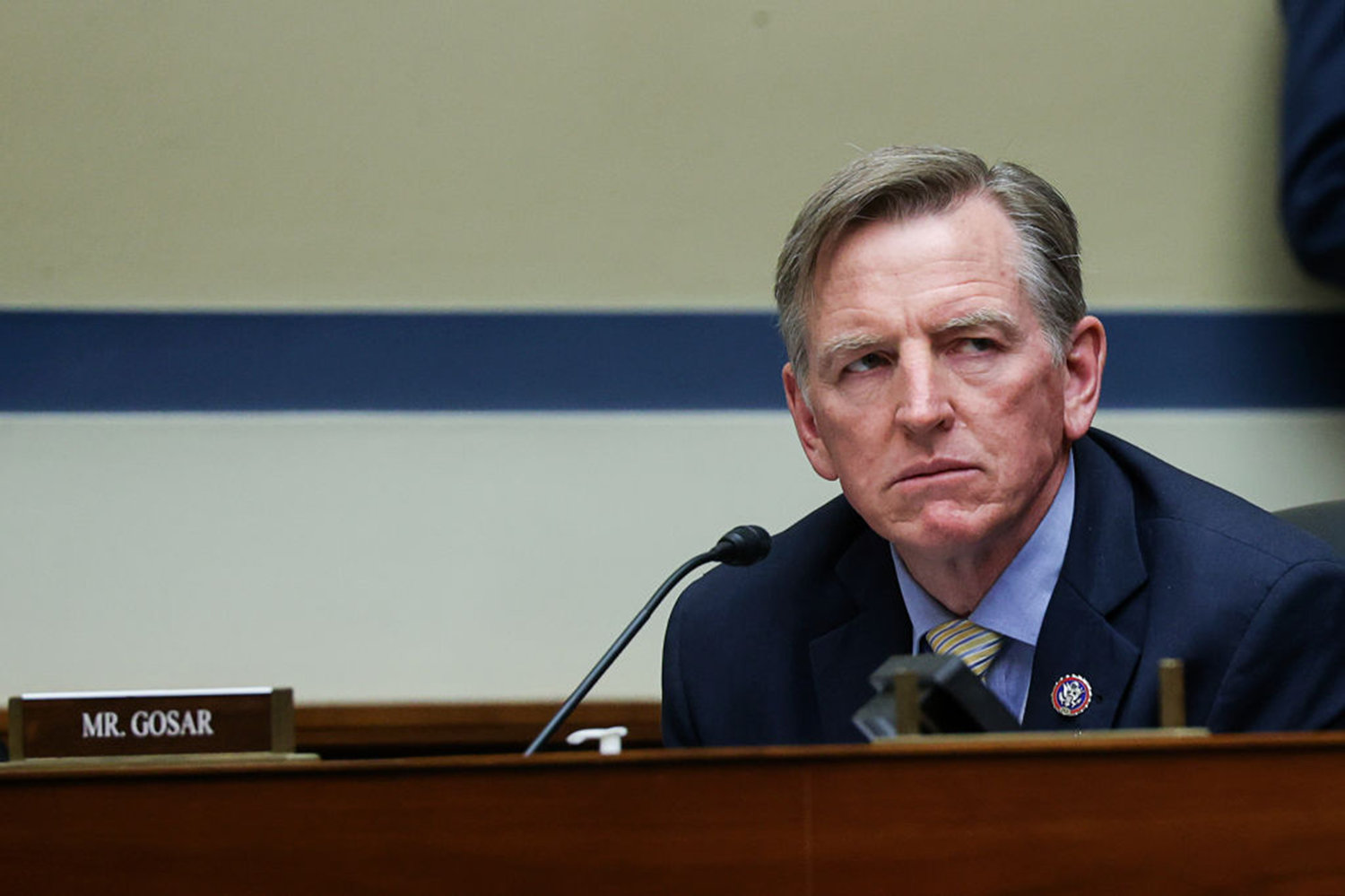 Rep. Paul Gosar (R-AZ) attends a House Oversight and Reform Committee hearing titled The Capitol Insurrection: Unexplained Delays and Unanswered Questions, on Capitol Hill on May 12, 2021 in Washington, DC. (Jonathan Ernst-Pool/Getty Images/TNS)