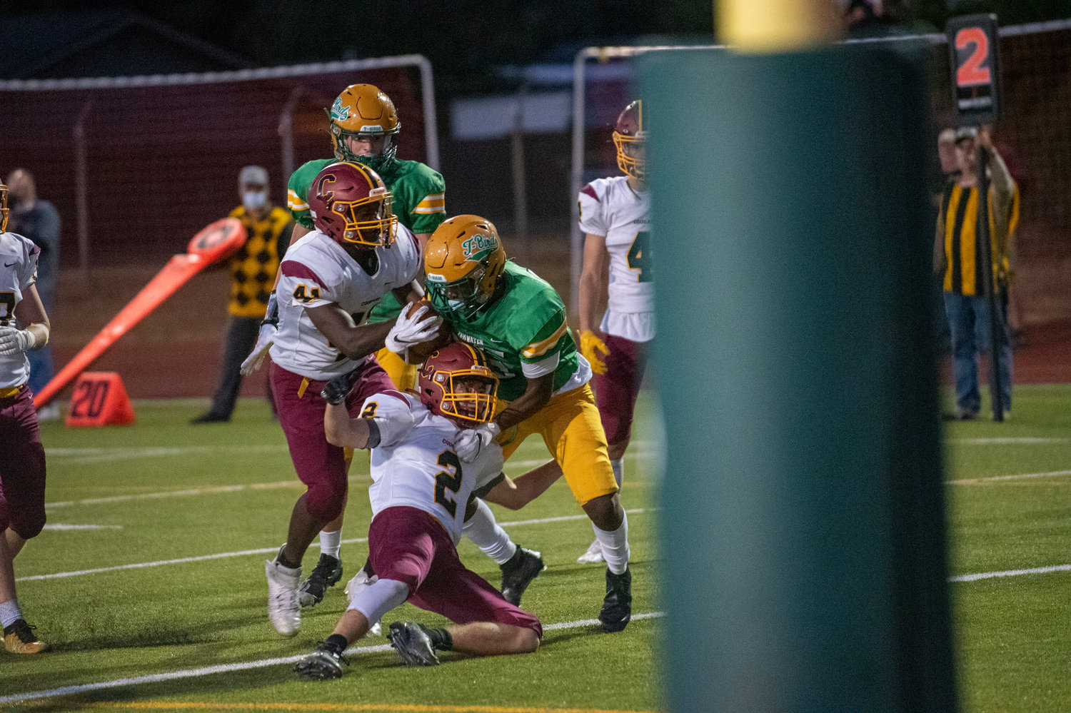 Tumwater running back Carlos Matheney runs for an 8-yard touchdown in the second quarter against Capital on Thursday.