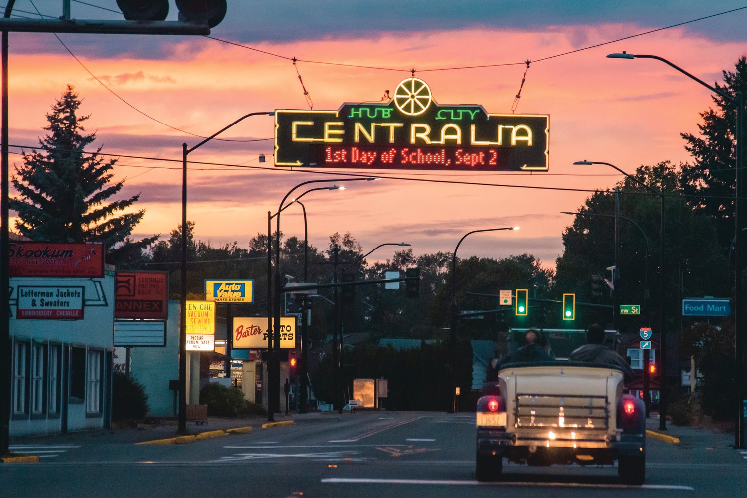 FILE PHOTO — The sun sets over downtown Centralia.
