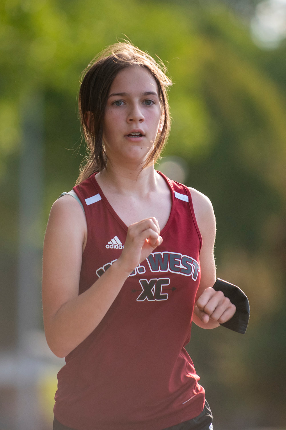 W.F. West Hailey Isenhower competes in a dual meet agains Centralia on Wednesday.