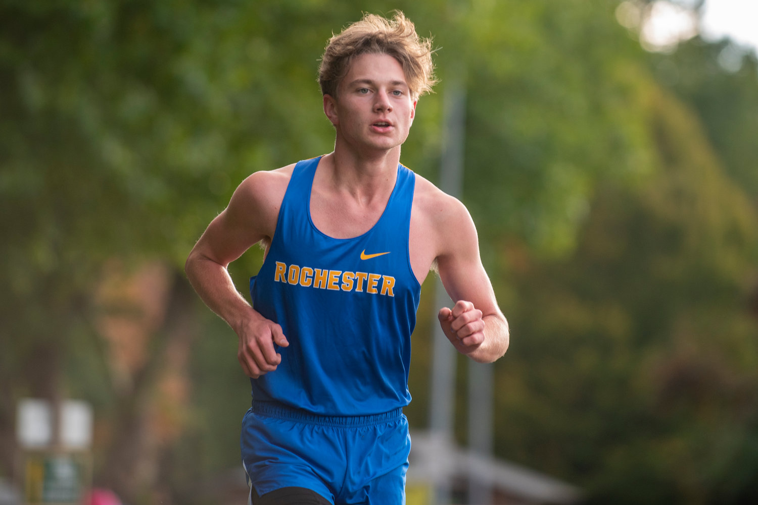 Rochester's Levi Jennings placed second at a three-team meet at Stan Hedwall Park on Oct. 6, 2021.