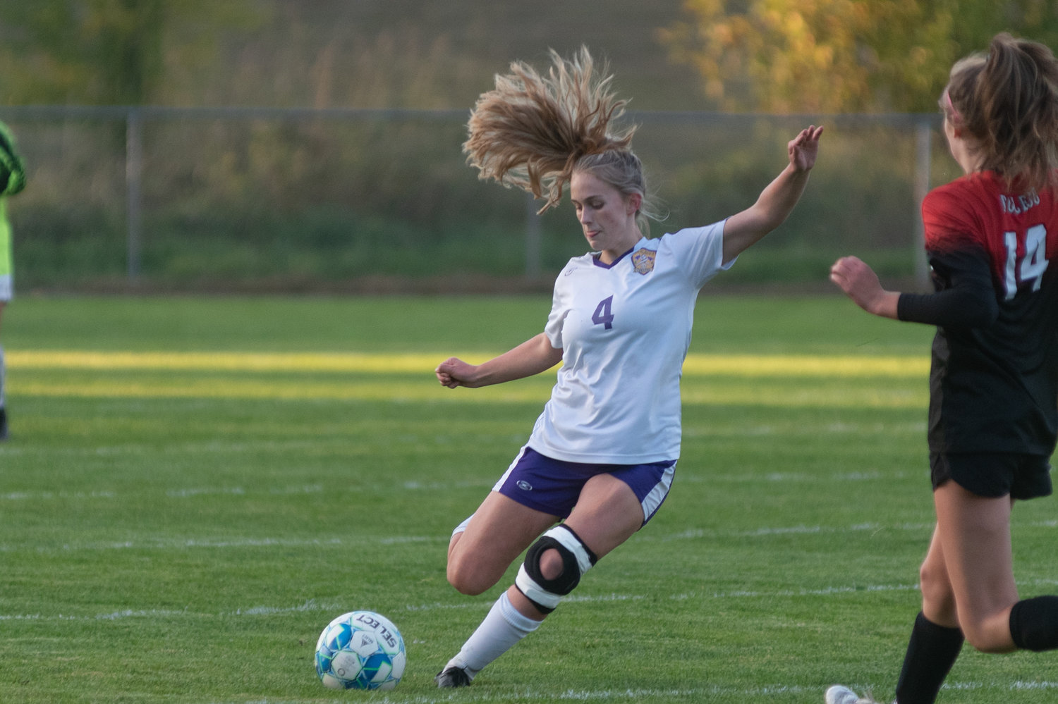 Onalaska's Jaycee Talley clears a ball in the Loggers 2-1 loss to Toledo Oct. 6.