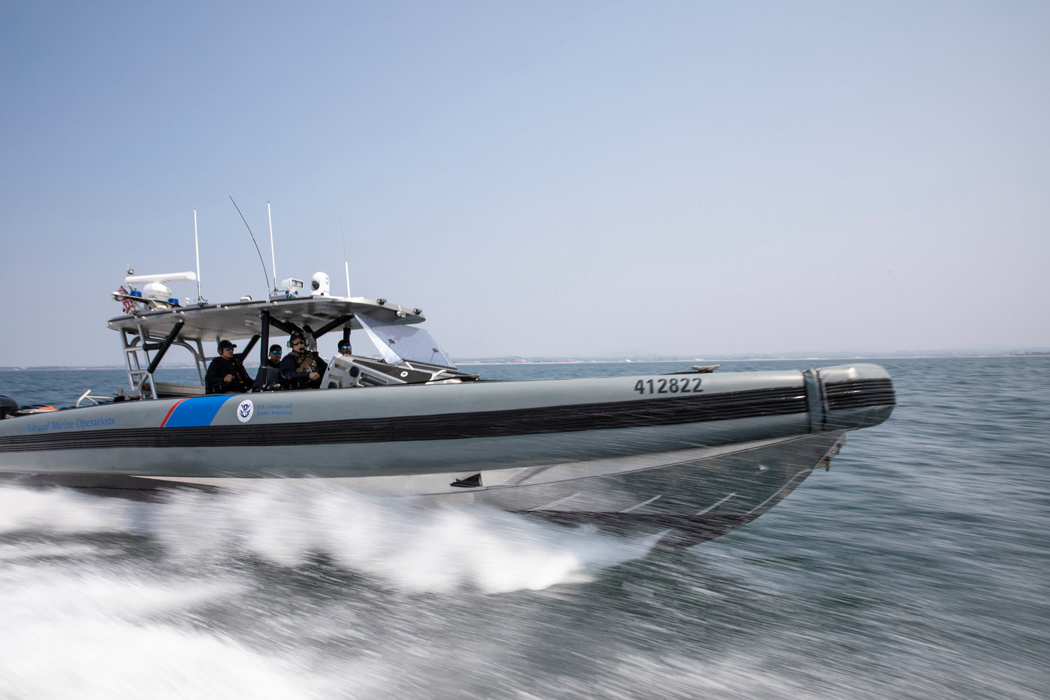 Marine interdiction agents from the Customs and Border Protection's Air and Marine Operations in San Diego take out a 41-foot Coastal Inceptor Vessel to do a standard maritime patrol on Tuesday, Aug. 24, 2021, in San Diego. (Ana Ramirez/The San Diego Union-Tribune/TNS)