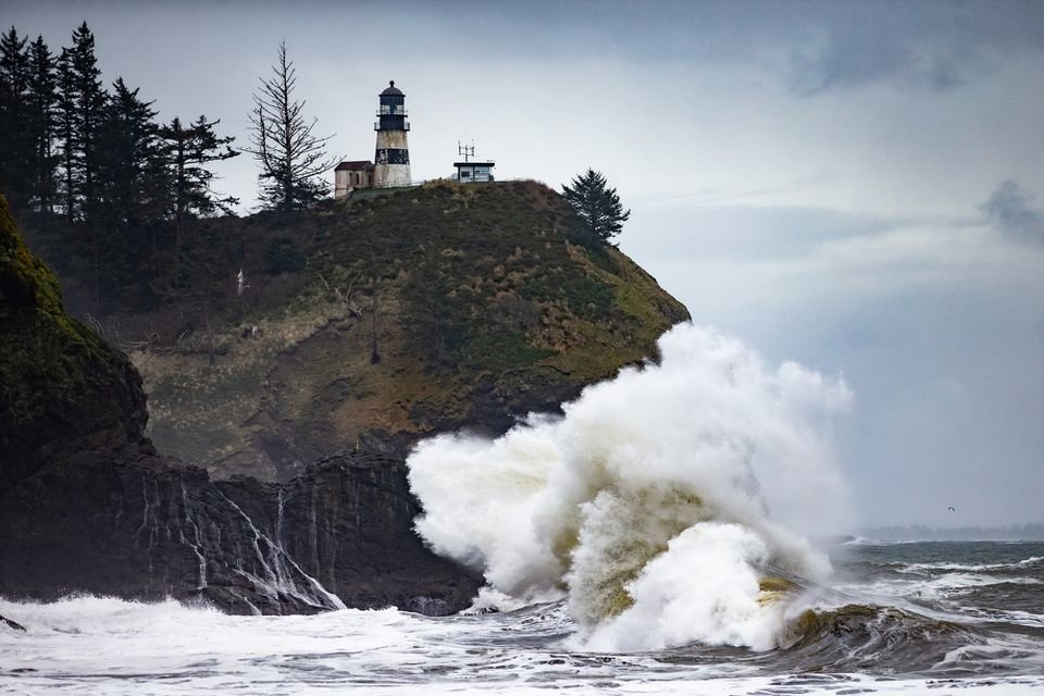 Giant king tides and foul weather produced tumultuous waves dozens of feet high that smashed the Oregon and southwest Washington Coast Saturday, Jan. 11, 2020.