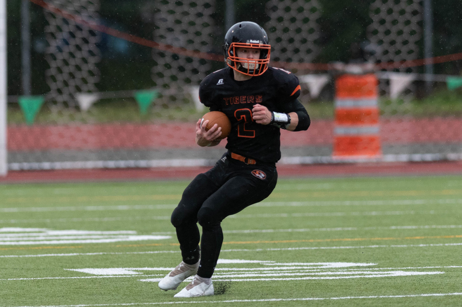 Napavine tailback Cael Stanley looks for running room in the 2B state semifinals against Okanogan at Tumwater Nov. 27.