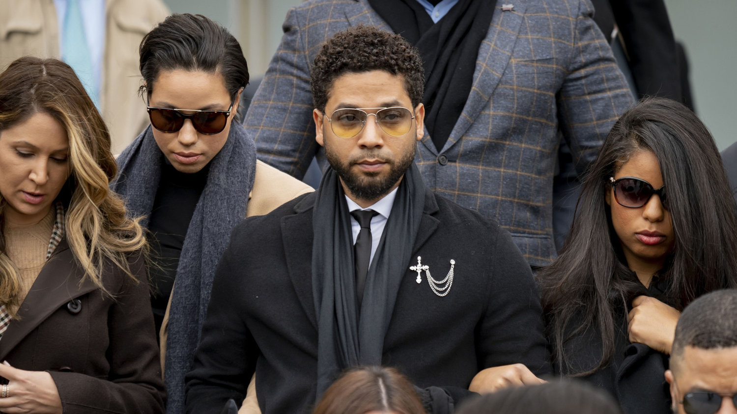 Jussie Smollett departs after a court appearance Monday, Feb. 24, 2020 at the Leighton Criminal Courts Building in Chicago. (Brian Cassella/Chicago Tribune/TNS)