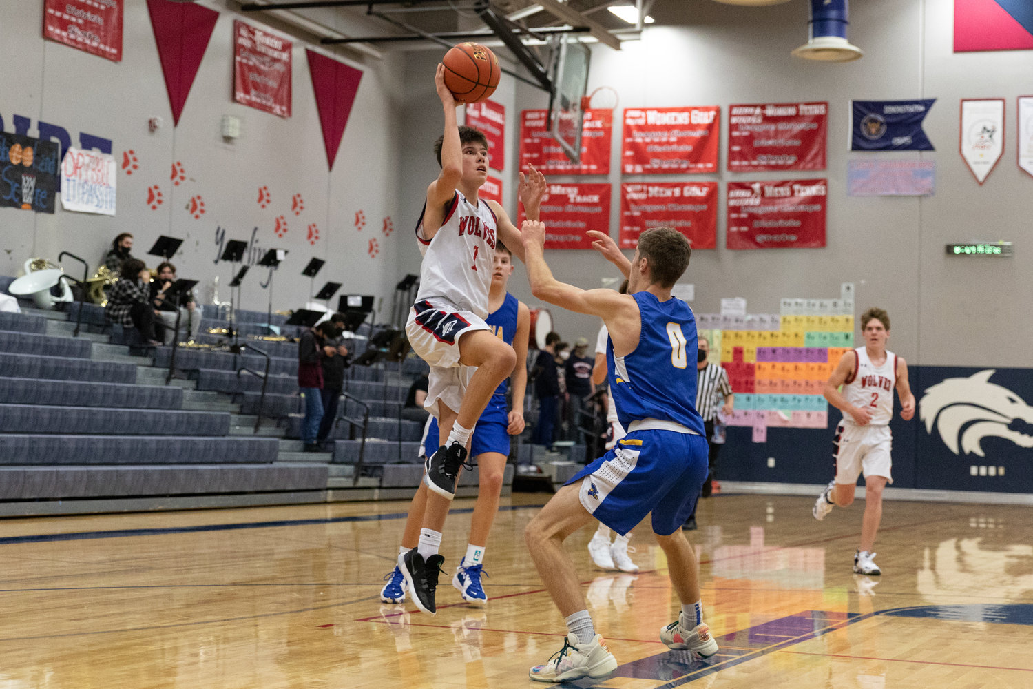 Black Hills guard Simon Trujillo-Nysted throws up a floater against Adna Dec. 2.